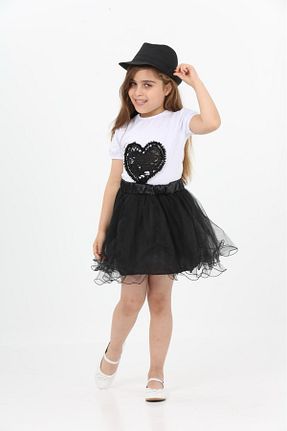 ست بالاتنه و پائین تنه مشکی بچه گانه بافتنی Nacar - کد 808675741