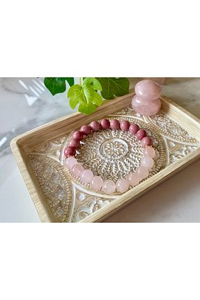 دستبند جواهر صورتی زنانه سنگ طبیعی Padore Accessory - کد 808271952