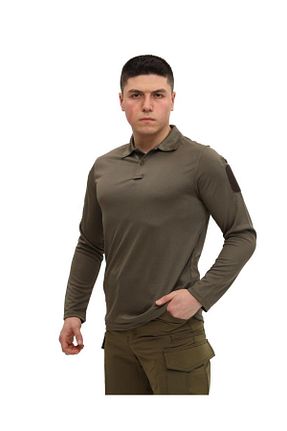 پولوشرت خاکی مردانه پنبه ای SİNGLE SWORD - کد 767341618