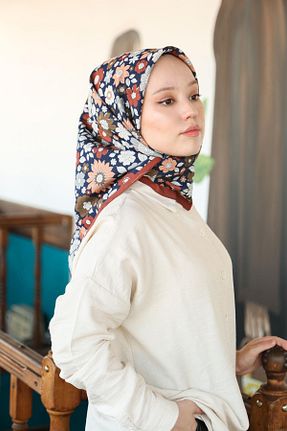 روسری نارنجی پنبه ای Hint İpek - کد 800916923
