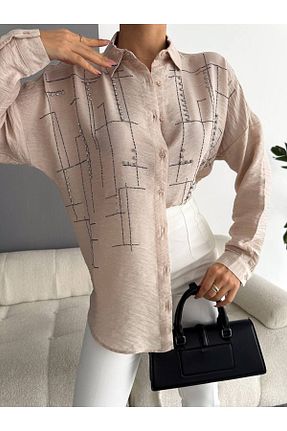 پیراهن بژ زنانه Relaxed Tarzz Collection - کد 808494392