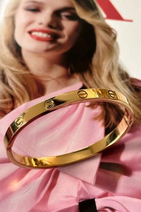دستبند جواهر طلائی زنانه کد 807823918