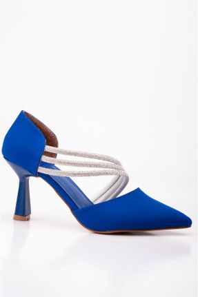 کفش مجلسی آبی زنانه چرم مصنوعی پاشنه متوسط ( 5 - 9 cm ) پاشنه نازک کد 656008669