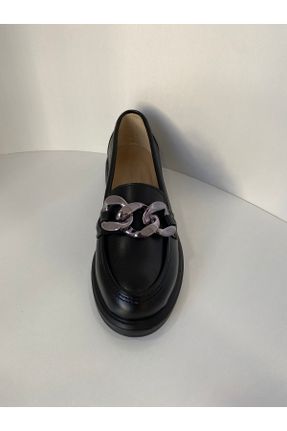 کفش کژوال مشکی زنانه چرم طبیعی پاشنه کوتاه ( 4 - 1 cm ) پاشنه ساده کد 808621747
