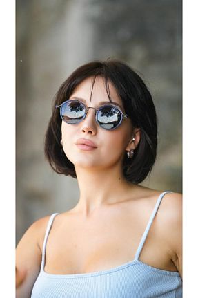 عینک آفتابی آبی زنانه UV400 CAPTAİN POLO - کد 808688568