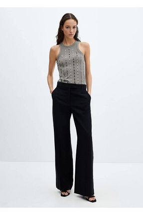تیشرت طوسی زنانه رگولار MANGO - کد 787876179