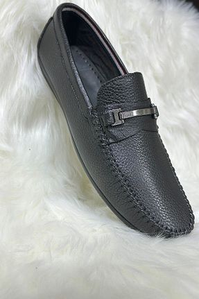 کفش کلاسیک مشکی مردانه چرم خالص Allyup - کد 808873004