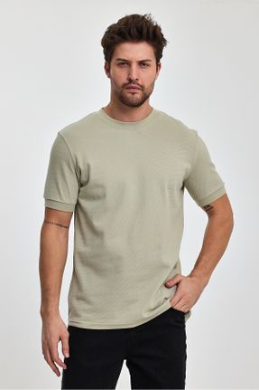تی شرت طوسی مردانه اسلیم فیت یقه گرد کد 808984128