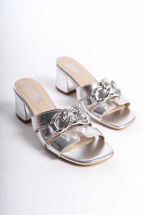 دمپائی زنانه چرم مصنوعی İDOL SHOES - کد 809402034