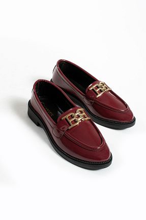 کفش لوفر زرشکی زنانه چرم مصنوعی DUXAL SHOES - کد 809265794