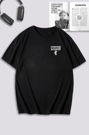 تی شرت مشکی زنانه اورسایز یقه گرد پنبه - پلی استر کد 808916896