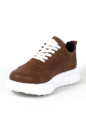 کفش اسنیکر قهوه ای مردانه بند دار Mida Shoes - کد 783509510