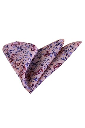 دستمال جیبی صورتی مردانه پارچه ای Exve Exclusive - کد 762323769