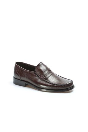 کفش کلاسیک قهوه ای مردانه چرم طبیعی پاشنه کوتاه ( 4 - 1 cm ) کد 809106324