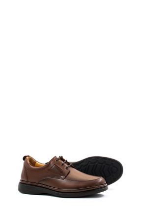 کفش کژوال قهوه ای مردانه چرم طبیعی پاشنه کوتاه ( 4 - 1 cm ) پاشنه ساده کد 809106406