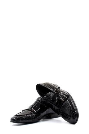 کفش کلاسیک مشکی مردانه چرم طبیعی پاشنه کوتاه ( 4 - 1 cm ) کد 809134583