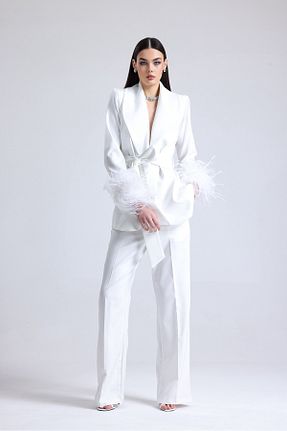 لباس حجاب سفید زنانه Blazer Hangzhou Bohaifei - کد 809148449