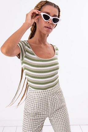 بادی سبز زنانه یقه مربعی LONCA - کد 809174578