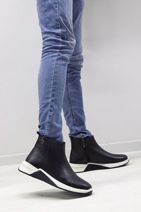 بوت / نیم بوت مشکی مردانه پاشنه تخت Pierre Cardin - کد 378060061