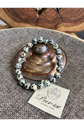 دستبند جواهر بژ زنانه سنگ طبیعی parze doğaltaş - کد 809118940