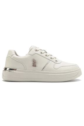 کفش اسنیکر بژ زنانه بند دار U.S. Polo Assn. - کد 808535658