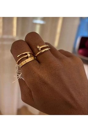 انگشتر استیل (فولاد) طلائی زنانه استیل (فولاد) Accessories - کد 808851809
