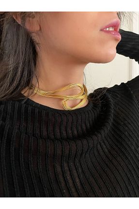 گردنبند جواهر طلائی زنانه روکش طلا BLUE BIRD - کد 808898180