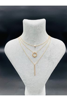 گردنبند استیل ( فولاد ) طلائی زنانه استیل (فولاد) FarkStore - کد 808900094