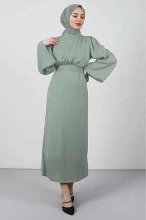 لباس سبز زنانه بافتنی اورسایز کد 808952091