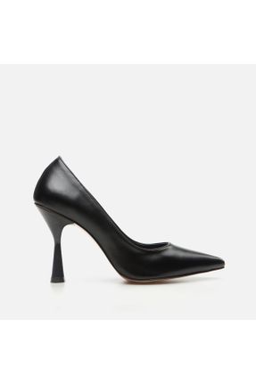 کفش پاشنه بلند کلاسیک مشکی زنانه چرم مصنوعی پاشنه نازک پاشنه بلند ( +10 cm) کد 809362488