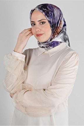 روسری بژ پلی استر Alvina - کد 801113687