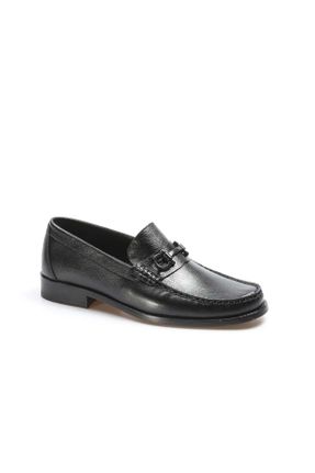 کفش کلاسیک مشکی مردانه چرم طبیعی پاشنه کوتاه ( 4 - 1 cm ) کد 809130581