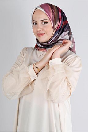 روسری قهوه ای پلی استر Alvina - کد 801113750