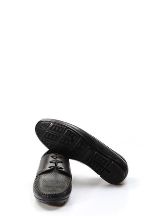 کفش کژوال مشکی مردانه چرم طبیعی پاشنه کوتاه ( 4 - 1 cm ) پاشنه ساده کد 809134568