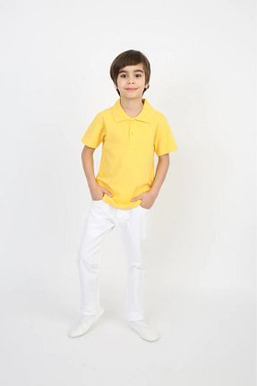ست بالاتنه و پائین تنه زرد بچه گانه بافتنی Nacar - کد 809485469