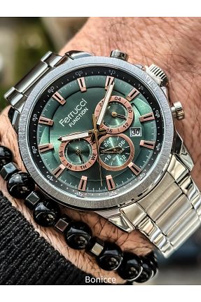 ساعت مچی سبز مردانه 41-45 میلی متر Ferrucci - کد 134065475