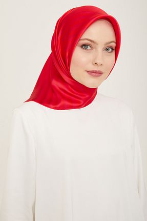 روسری قهوه ای کرپ ساتن ابریشم Armine - کد 809360690