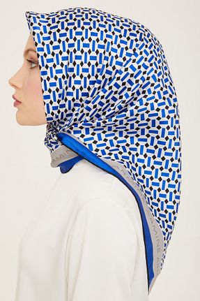 روسری سرمه ای کرپ ساتن ابریشم Armine - کد 809360757