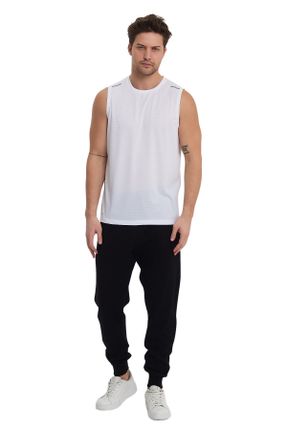 تی شرت سفید مردانه یقه گرد پلی استر پوشاک ورزشی کد 809348201
