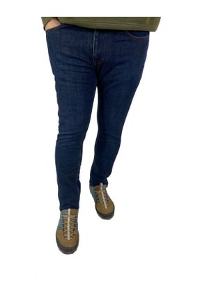 شلوار جین سرمه ای مردانه پاچه تنگ استاندارد کد 809362601