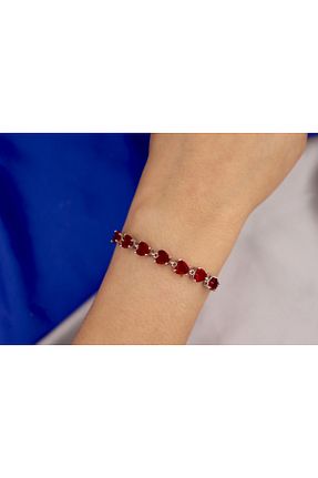 دستبند نقره قرمز زنانه 925 عیار Silveranka - کد 808988731