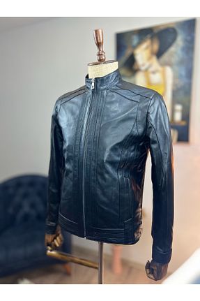 کاپشن مشکی مردانه اسلیم فیت ALWAYS LEATHER - کد 809069028