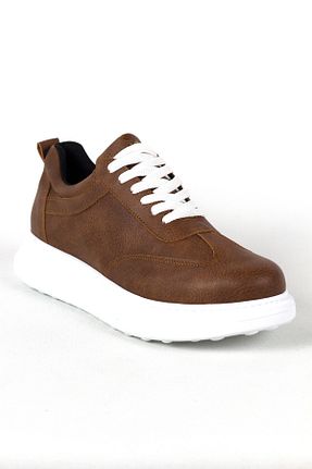 کفش اسنیکر قهوه ای مردانه بند دار Mida Shoes - کد 783509510