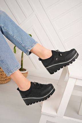 کفش اسنیکر مشکی زنانه پارچه Nexs - کد 809449525