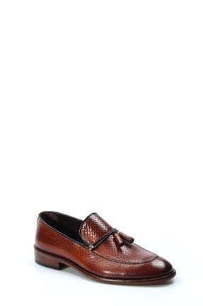 کفش کلاسیک قهوه ای مردانه چرم طبیعی پاشنه کوتاه ( 4 - 1 cm ) کد 809134580
