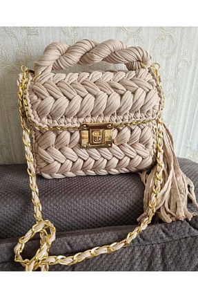 کیف دستی بژ زنانه ابعاد بزرگ CHQEL - کد 809470194