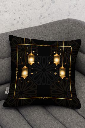 کوسن و روکش کوسن مشکی مخمل Hayal Dekoratif - کد 804168962
