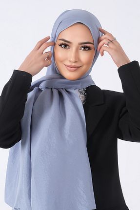 شال آبی زنانه ابریشم HAREM SCARF - کد 809180013