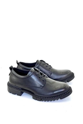 کفش کلاسیک مشکی مردانه چرم طبیعی پاشنه کوتاه ( 4 - 1 cm ) پاشنه نازک کد 744655271