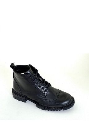 بوت مشکی مردانه چرم طبیعی پاشنه نازک پاشنه کوتاه ( 4 - 1 cm ) Gore-Tex مقاوم در برابر آب کد 746610448